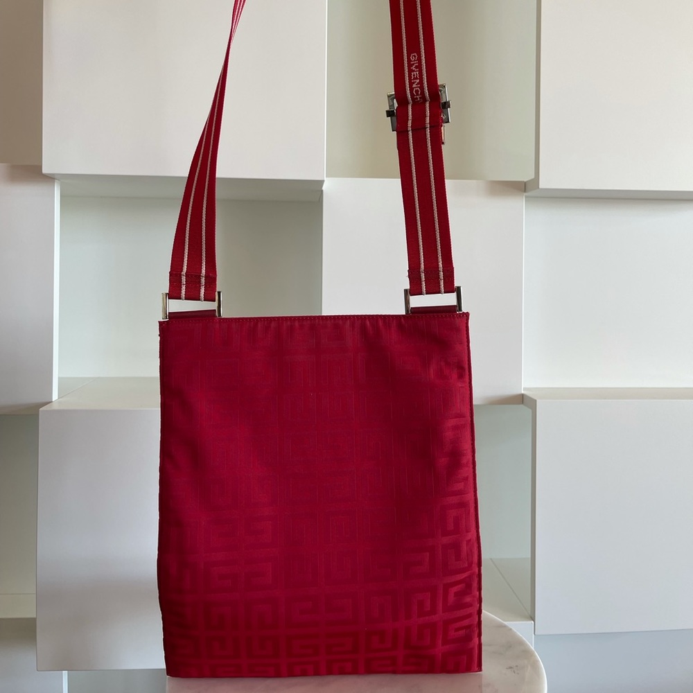 Givenchy | Authentic Red Logo Flat Crossbody | Li… - image 5